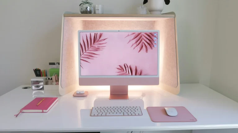a computer on a desk