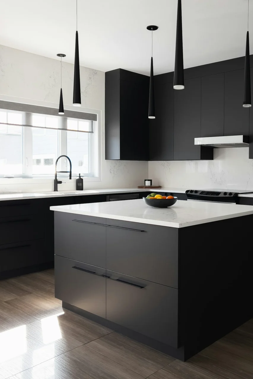 Matte Black Quartz for Modern Contrast