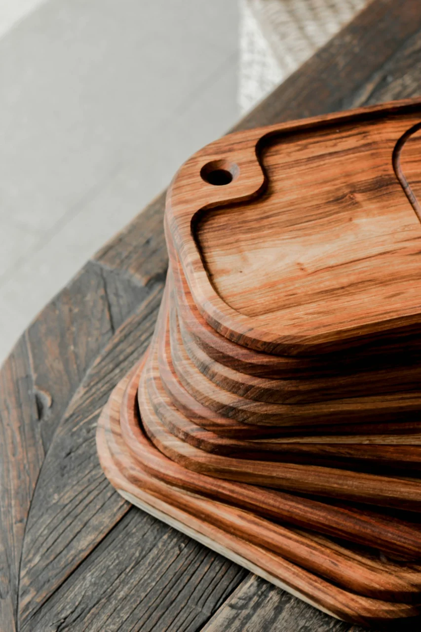 Warm Butcher Block with Integrated Cutting Surface