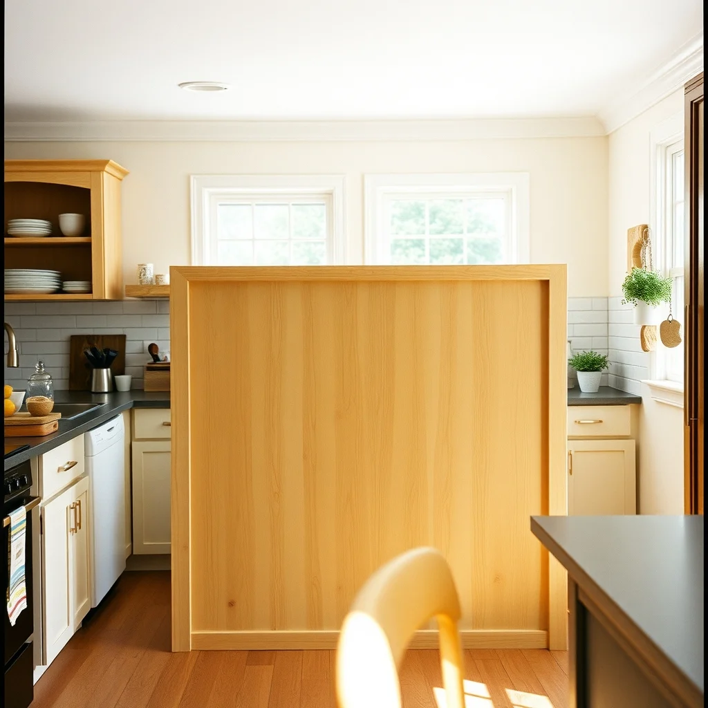 DIY kitchen island back panel