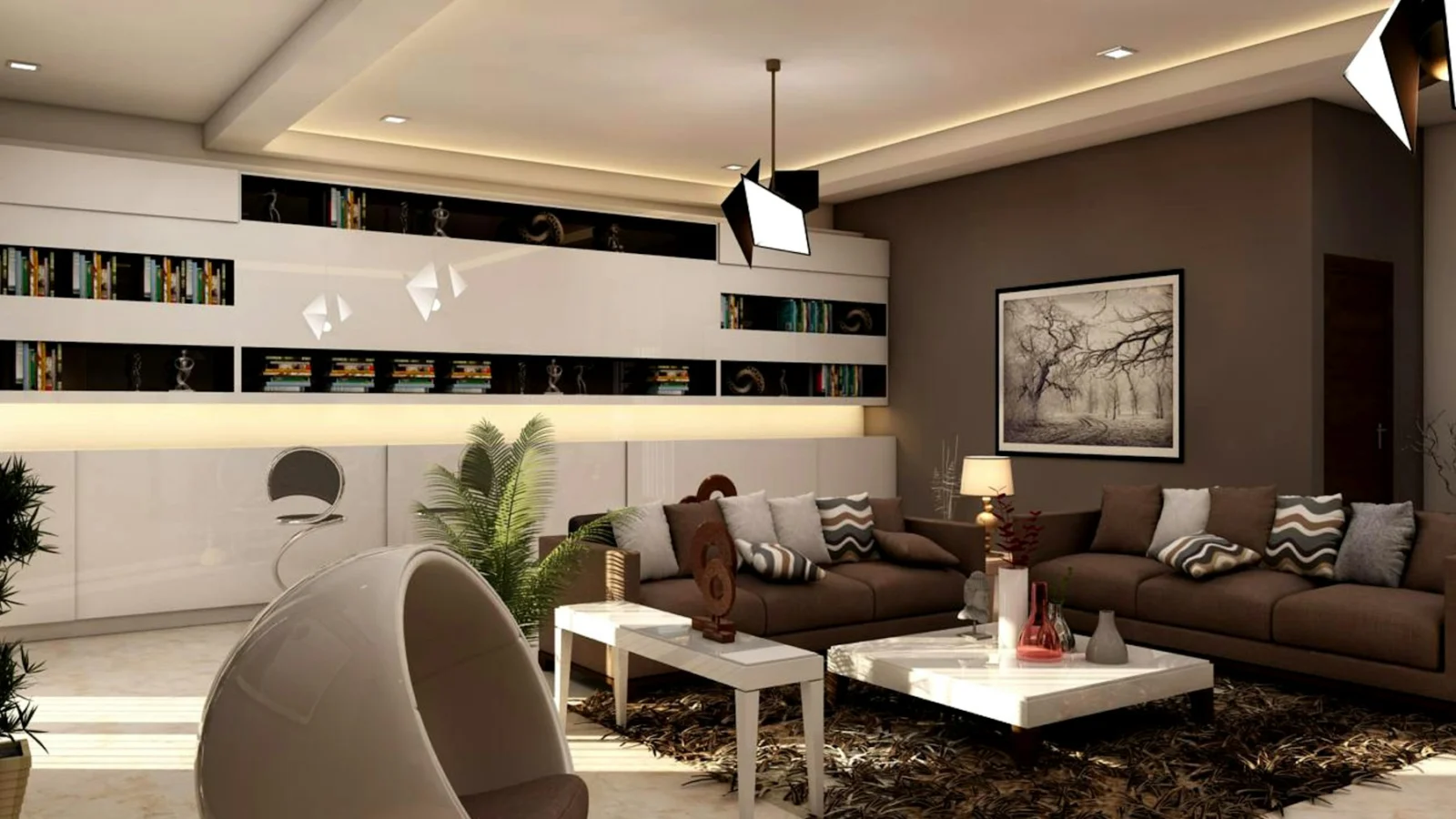 grey living room interior