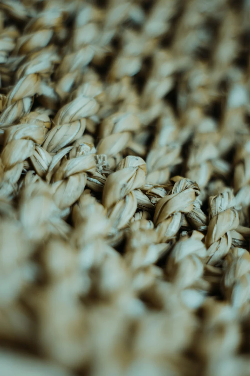 white and brown woven textile