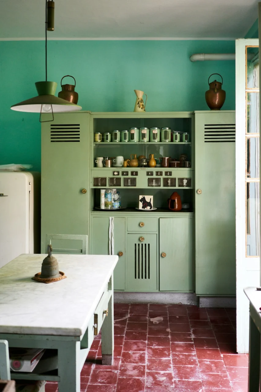 White wooden cabinet with shelf