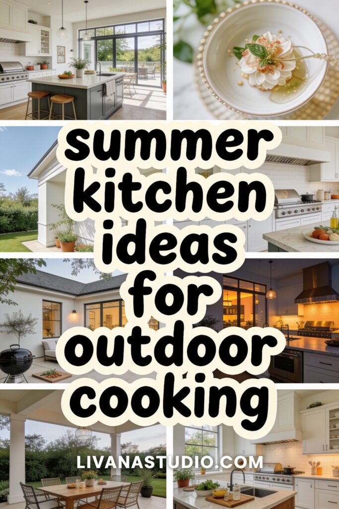 Summer Kitchen Ideas for Outdoor Cooking - Pinterest pin